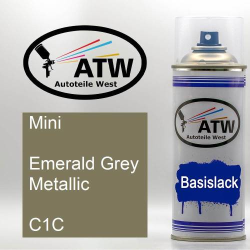 Mini, Emerald Grey Metallic, C1C: 400ml Sprühdose, von ATW Autoteile West.